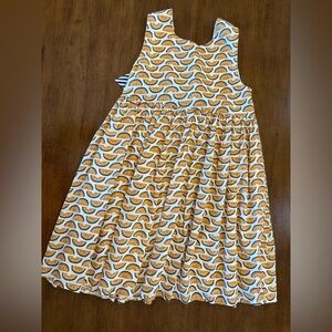Kids' Orange and Blue Patterned Dress